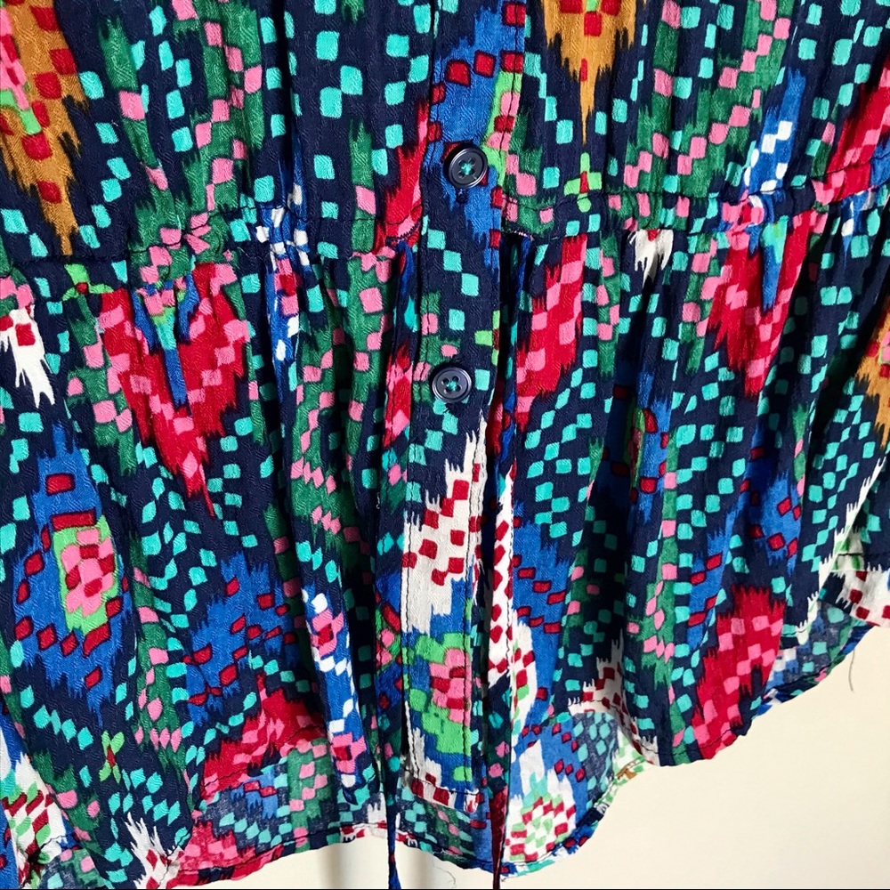 Anthropologie Maeve Multi-Color Topoxte Blouse 6P - Picture 7 of 8
